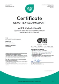 OEKO-TEX ECO PASSPORT 인증서